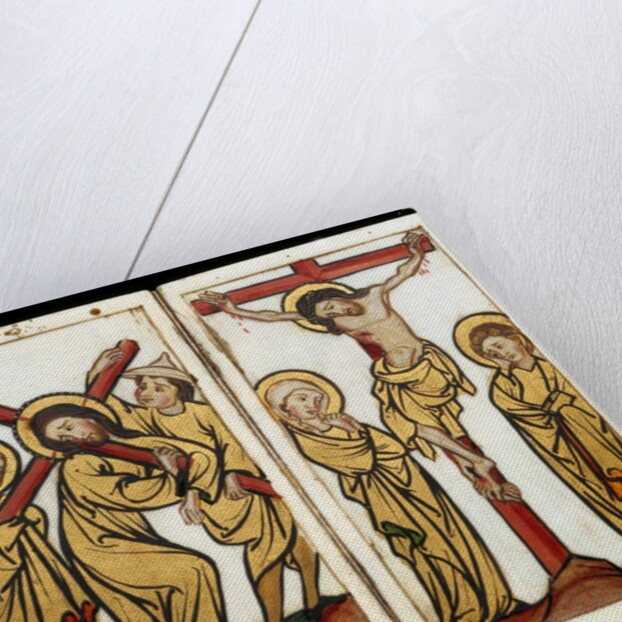 Christ carrying the Cross and The Crucifixtion. Germany, mid-14th century by Anonymous