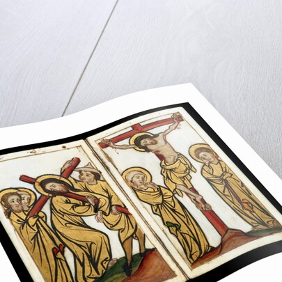 Christ carrying the Cross and The Crucifixtion. Germany, mid-14th century by Anonymous