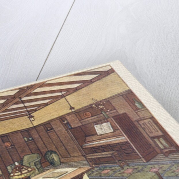 A Craftsman Living Room, Showing Recessed Window Seat by Anonymous