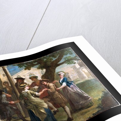 Country dancing around a maypole by Francis Hayman