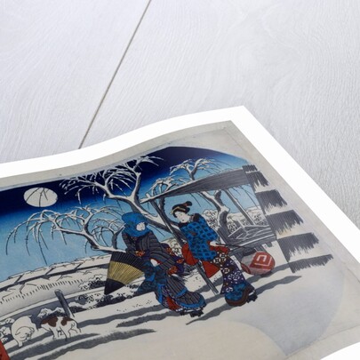 The Looking Back Willow by Utagawa Hiroshige & Tsujiya Yasubei