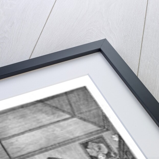 Bookplate depicting a man in a Victorian study by Alan Wright