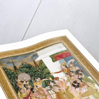 A prince holding a holi festival with his ladies. Mughal, India, 1750 by Unknown