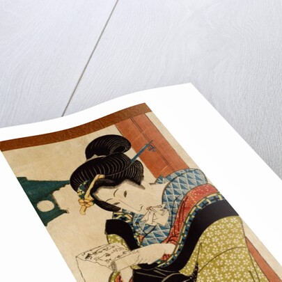 Girl reading a letter by Eisan