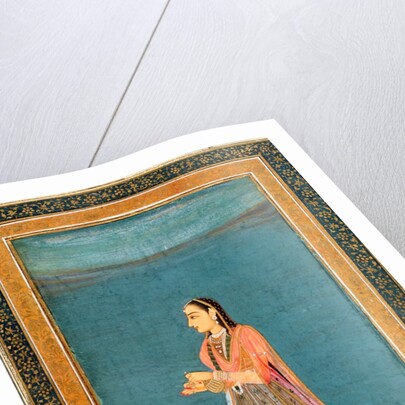 A lady with a wine flask and cup by Unknown