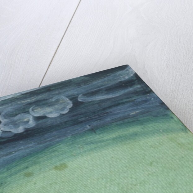 A lady holding a flower by Unknown