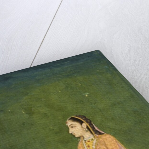 A lady with a wine flask and cup. India, 18th century by Unknown