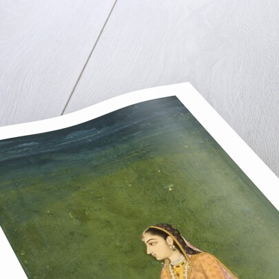 A lady with a wine flask and cup. India, 18th century by Unknown