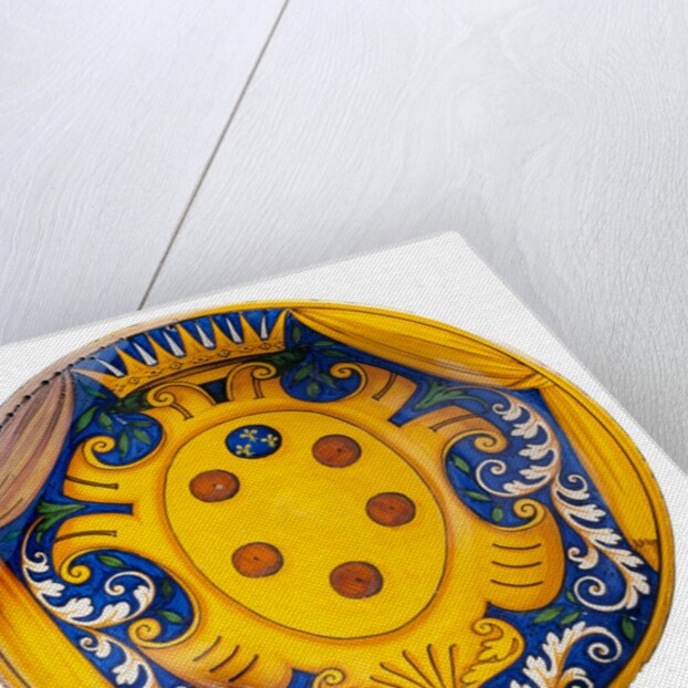 Dish depicting the coat of arms of House of Medici. Caffaggio, Italy, late 16th century by Unknown