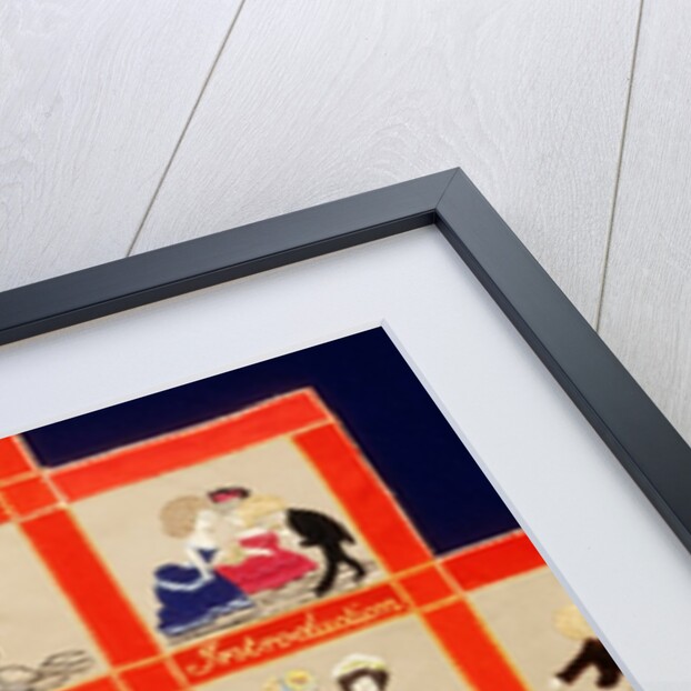 Quilt depicting a love story by Anonymous