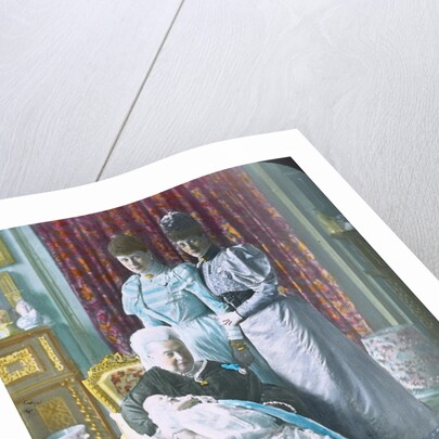 Queen Victoria, Prince Edward, Princess Mary and Princess Alexandra by Unknown