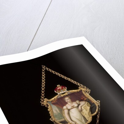 Pendant with a miniature portrait of Princess Charlotte by Charlotte Jones