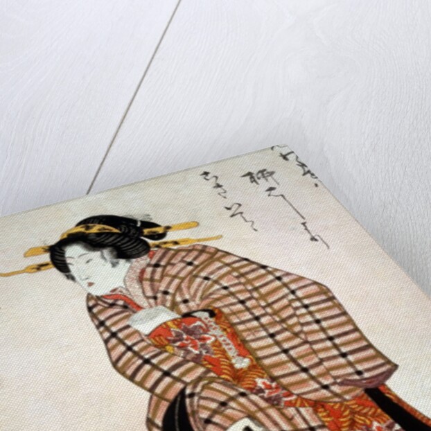 A Geisha in a Hurry by Utagawa Kuniyasu