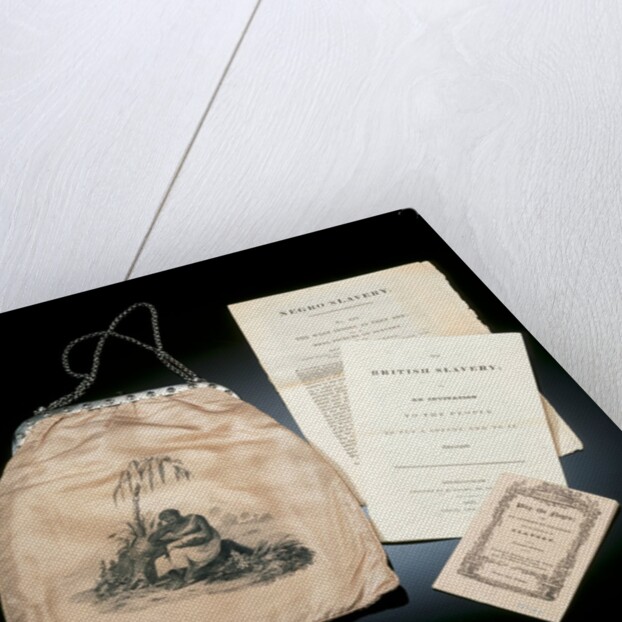 Slave purse and anti-slavery pamphlets by Samuel Lines