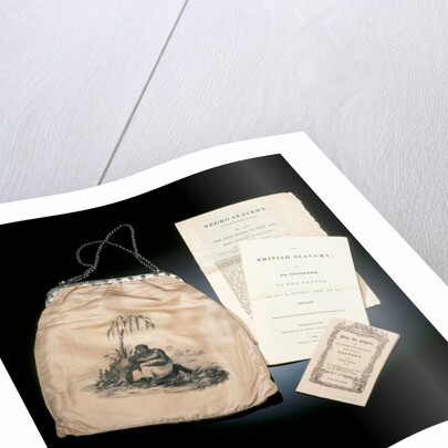 Slave purse and anti-slavery pamphlets by Samuel Lines