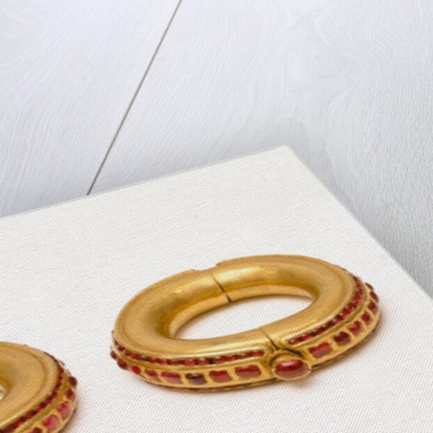 Pair of bangles set with rubies by Unknown