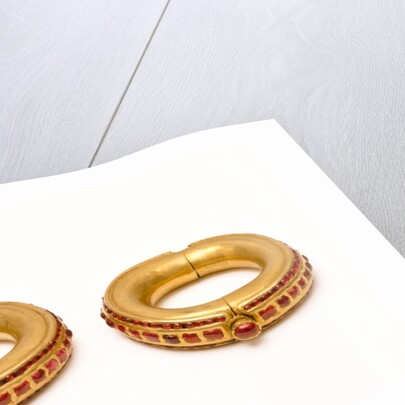 Pair of bangles set with rubies by Unknown