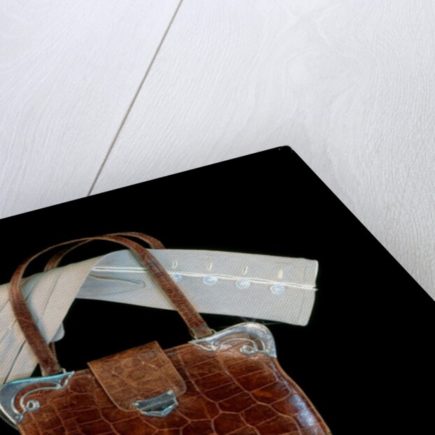 Handbag and glove by Unknown