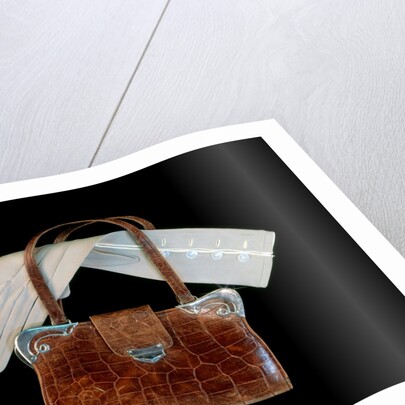 Handbag and glove by Unknown
