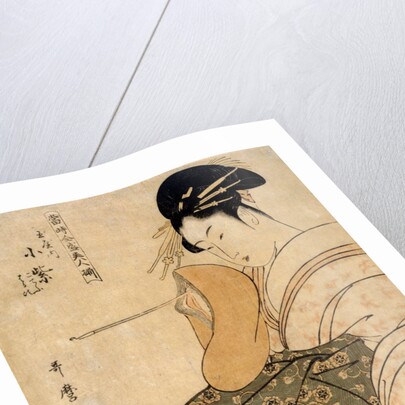 Woman with a pipe by Kitagawa Utamaro