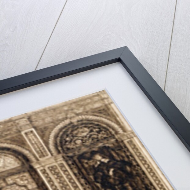 Panelled interior with staircase by Anonymous