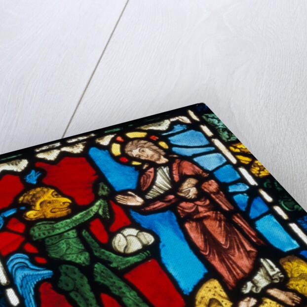 Christ's Temptation in the Wilderness. Troyes, France, early 13th century by Unknown