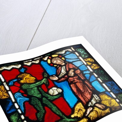 Christ's Temptation in the Wilderness. Troyes, France, early 13th century by Unknown