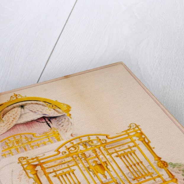 Design for a brass bed by Robert Lloyd Crosby & Co.