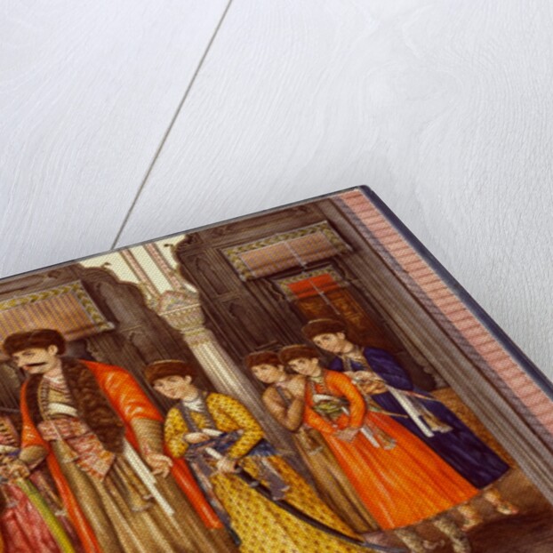 Tilly Kettle painting the portraits of Shuja ud-Daula and his 10 sons. Lucknow, India, early 19th century by Unknown