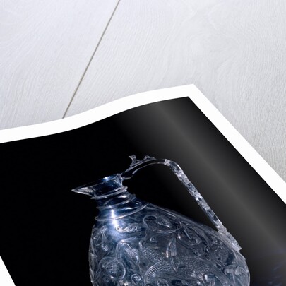 Rock crystal ewer with carved decoration. Probably Cairo, Egypt, 11th century by Unknown