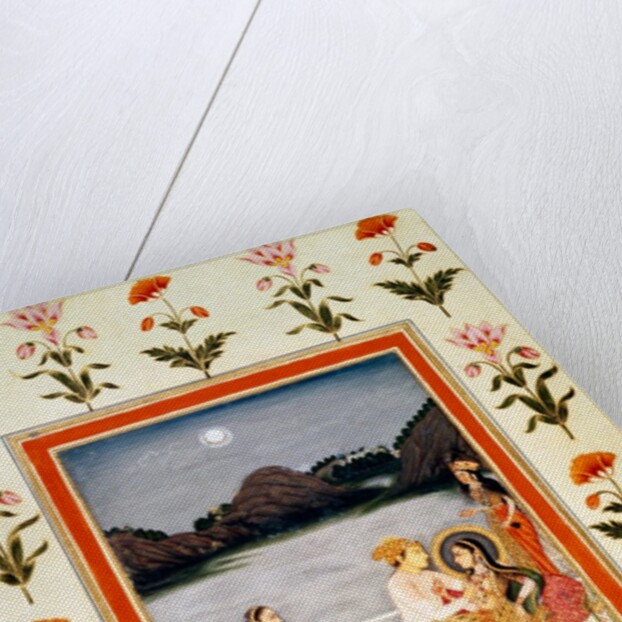 Lovers on a Lakeside Terrace. India, c.1750 by Unknown