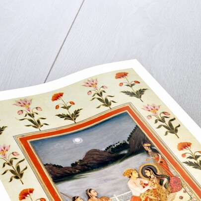 Lovers on a Lakeside Terrace. India, c.1750 by Unknown