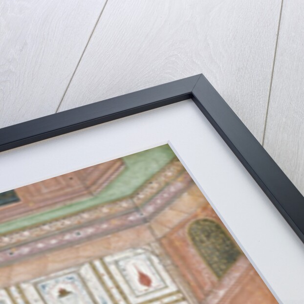 Prince on a throne in a courtyard by Unknown