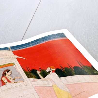 A prince and ladies visiting a female ascetic at night by Unknown