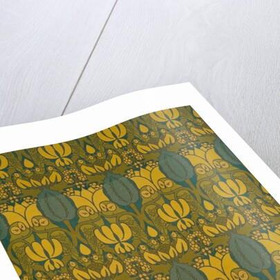 The Owl furnishing fabric by Charles Francis Annesley Voysey