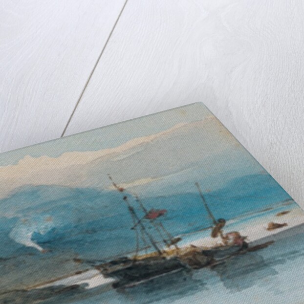 A Chinese River with a Figure on the Bank by George Chinnery