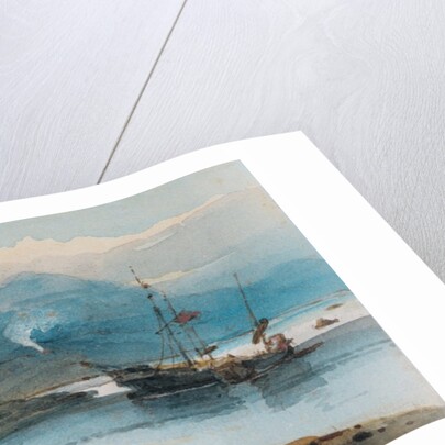 A Chinese River with a Figure on the Bank by George Chinnery