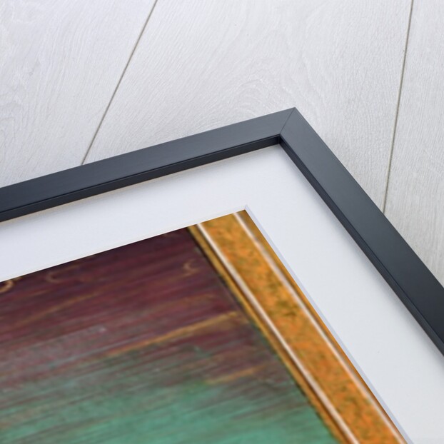 A lady walking through flowers by Unknown