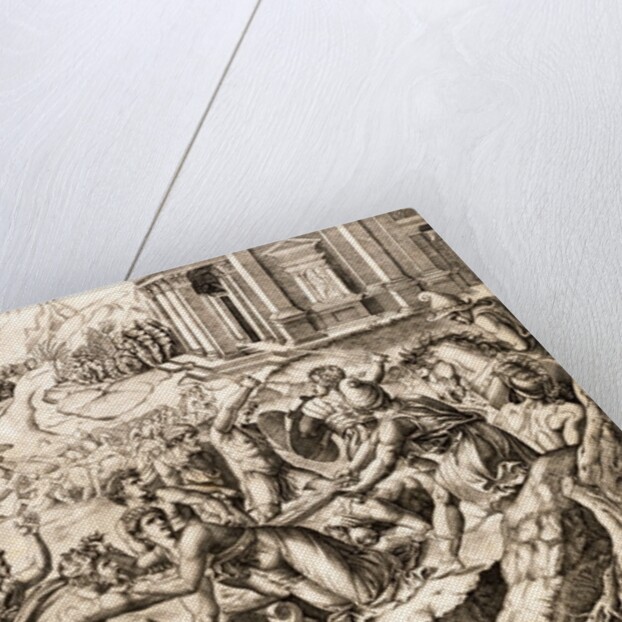 Helen Carried Off by the Trojan Warriors, attributed to Marcantonio Raimondi by Marcantonio Raimondi