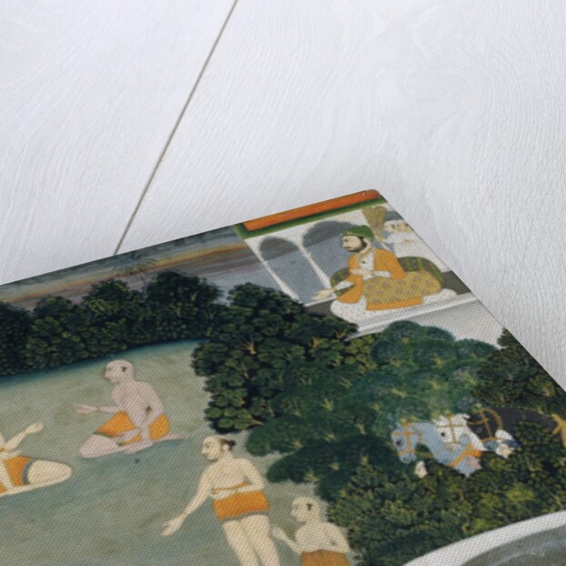 Wrestlers watched by a Prince by Unknown