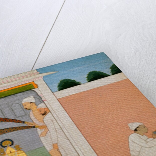 Raja Balwat Singh performing Puja by Nainsukh