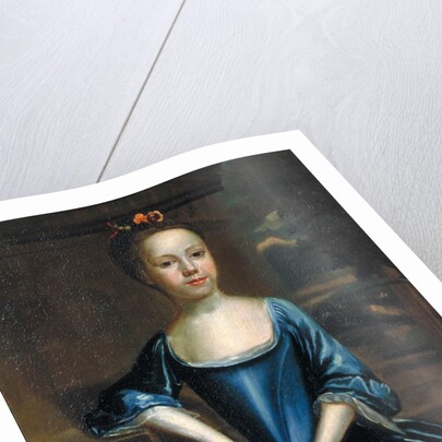 Portrait of a young girl wearing a scoop-necked dress by Unknown