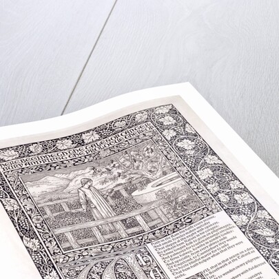 Trial page from The Canterbury Tales by William Morris