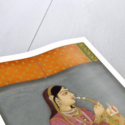 A Lady smoking a Huqqa by Unknown