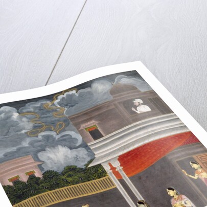 A Lady being brought in from a storm by Unknown