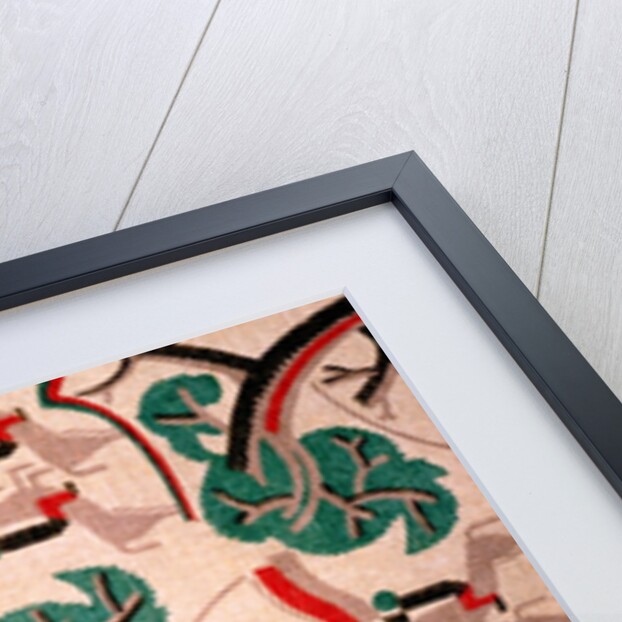 Horsemen and trees furnishing fabric by F. Gregory Brown