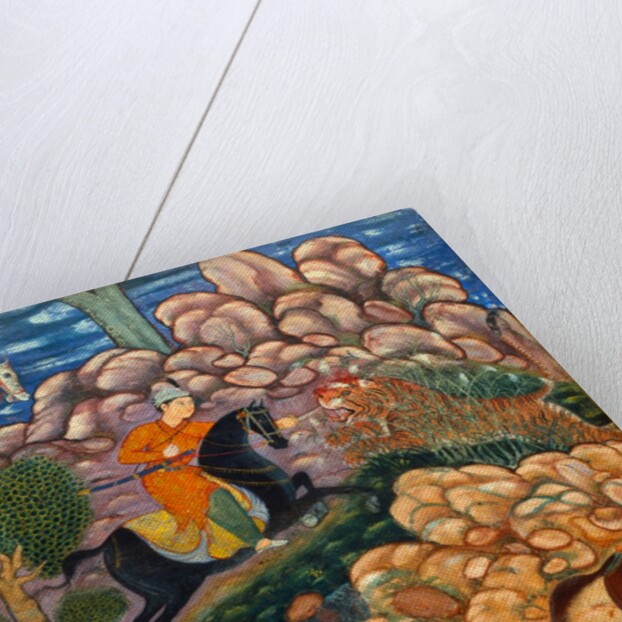 Hamza killing a tiger by Unknown