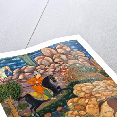 Hamza killing a tiger by Unknown