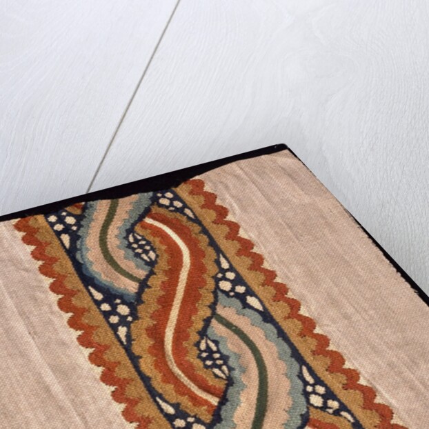 Coptic textile with a double helix design by Morris & Co.