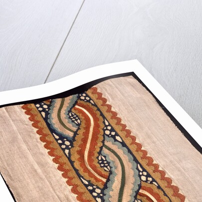 Coptic textile with a double helix design by Morris & Co.